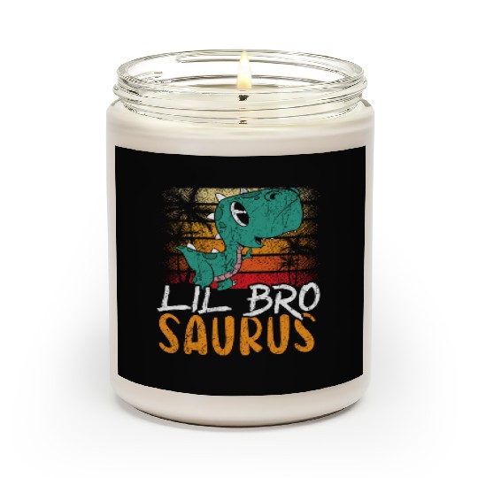 Lil Bro Saurus Best Bro Ever Brotherhood Dinosaur Scented Candles