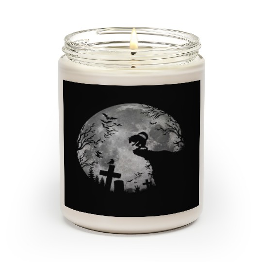 Halloween Werewolf Full Moon Bats and Black trick Scented Candles