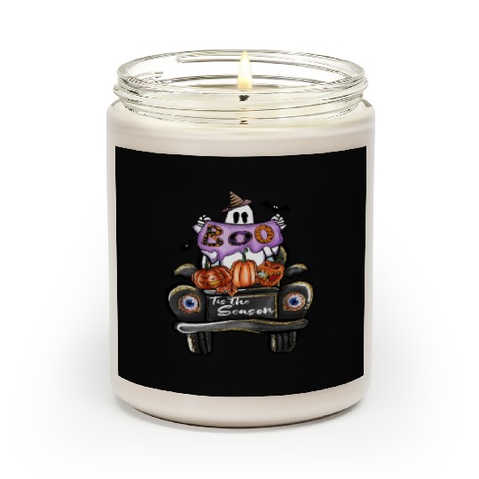 Boo Tis the season sublimation Halloween Scented Candles