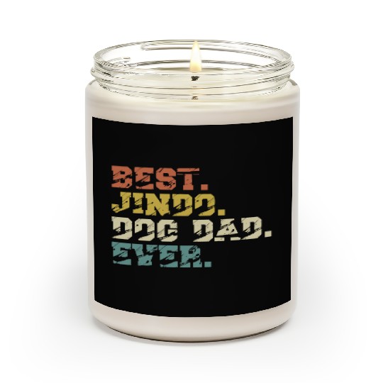 Best Korean Jindo Dog Dad Vintage Saying Scented Candles