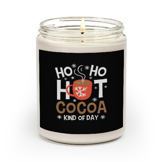 Christmas Funny Ho Ho Hot Cocoa Xmas Holiday Gift Scented Candles