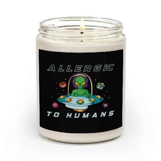 Alien Extraterrestrial Area 51 UFO Space Geek Gift Scented Candles