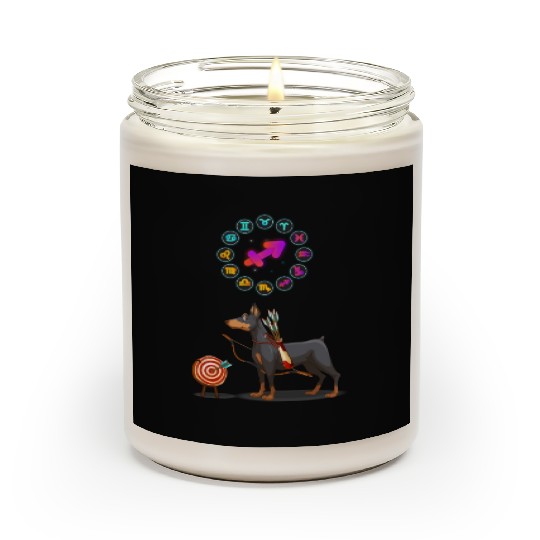 Funny Dog Lover Horoscope Sagittarius Zodiac Sign Scented Candles