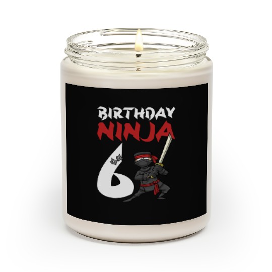 Birthday Party 6 Years Old Japanese Ninja Birthday Scented Candles