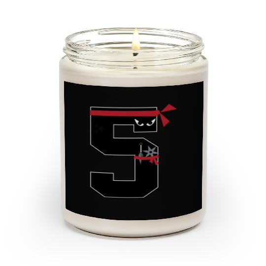 Number 5 Ninja 5 Year Old Fun 5th Birthday Gifts Scented Candles