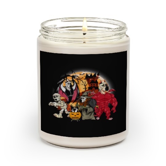 Great Dane Vampire Mummy Evil Witch Halloween Scented Candles