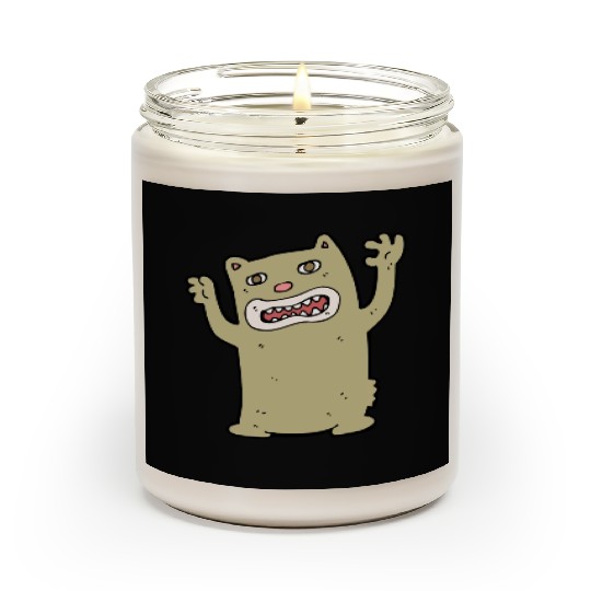 funny catzilla, cat lover Scented Candles