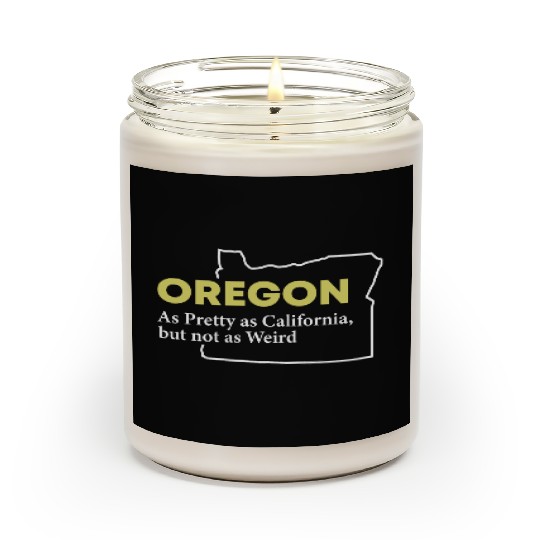 Pretty Oregon Map Design for proud Oregonians Scented Candles