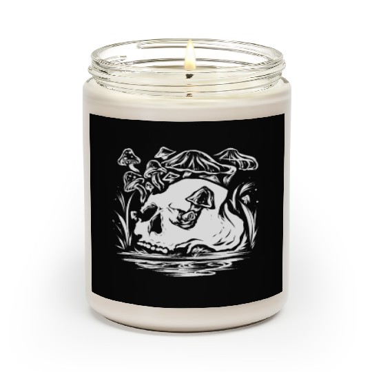 Psychedelic Space Shroom Skull Scented Candles