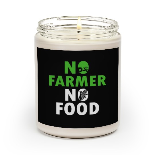 No Farmer No Food Farming Organic Vegetables Farm Scented Candles