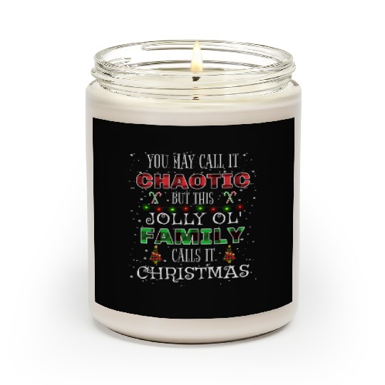 Funny Family Christmas Matching Pajamas Buffalo Scented Candles