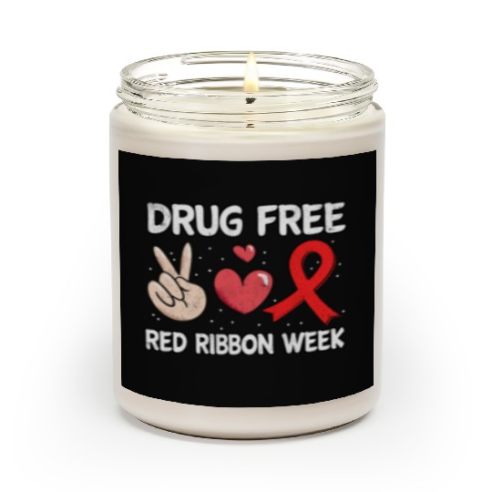Peace Ribbon Week Awareness October Pills Wear Red Scented Candles