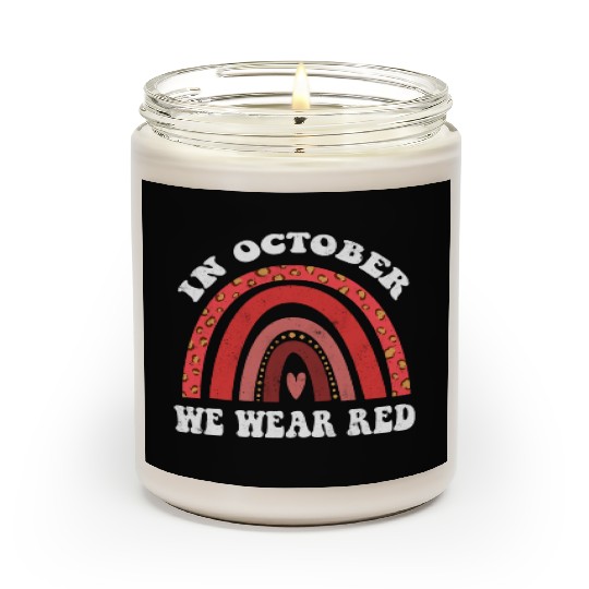 Rainbow Ribbon Week Awareness In October Wear Red Scented Candles