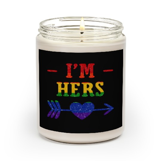 I'm Hers Lesbian Couple Matching Scented Candles