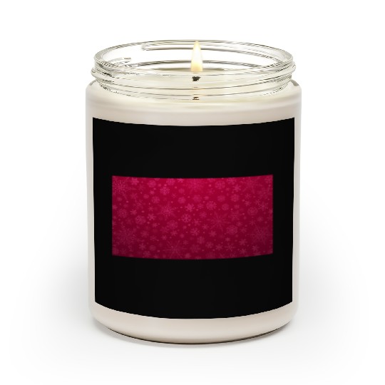Red Snowflakes Aesthetic Pattern Scented Candles