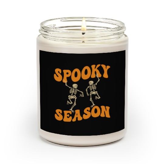 Cute Spooky Season Dancing Skeletons Halloween Scented Candles