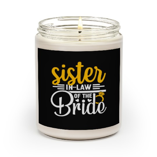 Sister in Law Of The Bride Wedding Party Matching Scented Candles