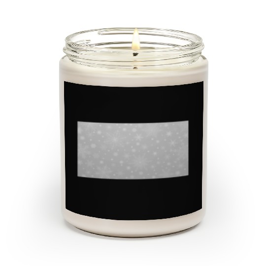 Christmas Snowflakes Grey Pattern Scented Candles