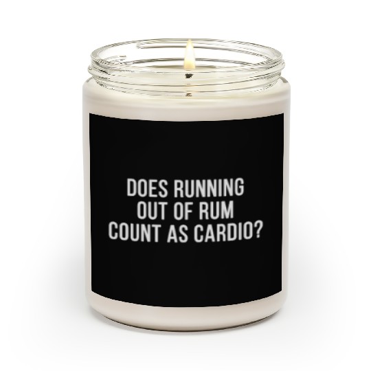 Funny Rum Fan Cocktails Anti Workout Exercise Gym Scented Candles