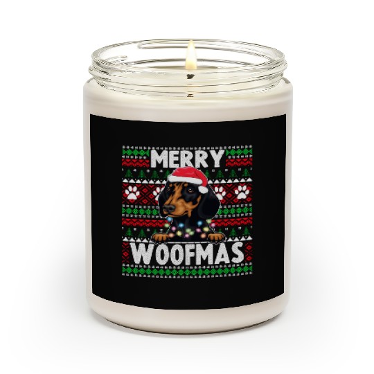 Cute Dog Pajama - Dachshund Dog Lover Christmas Scented Candles