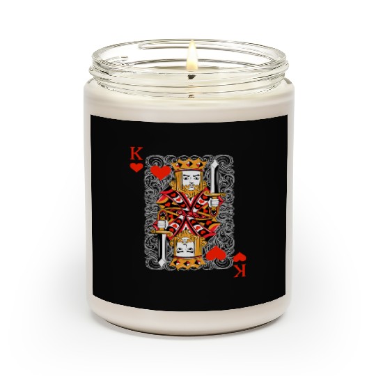 King of Hearts Blackjack Cards Poker 21 K Couple M Scented Candles