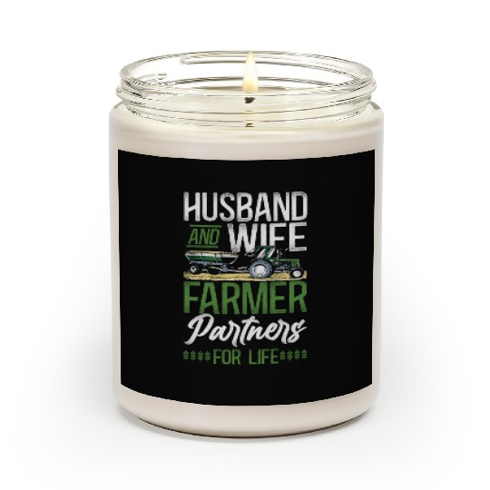 Farming Farmer Husband Wife Scented Candles