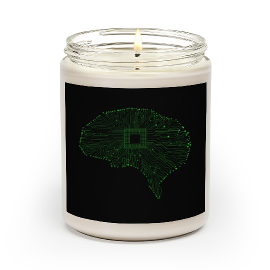 Computer Circuit Board Brain Scented Candles