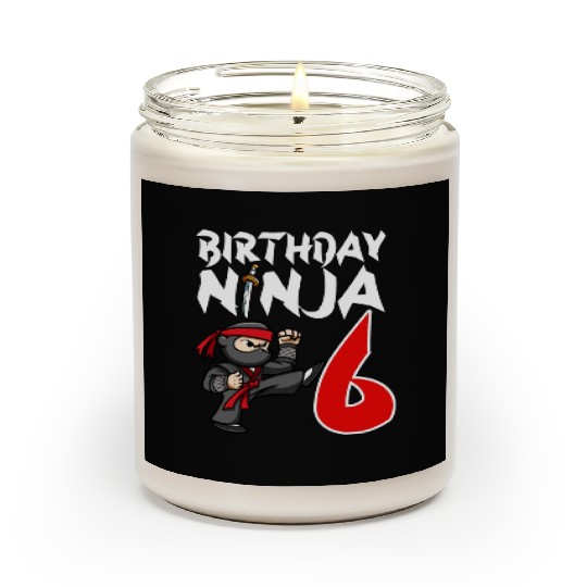 Birthday Party 6 Years Old Japanese Ninja Birthday Scented Candles