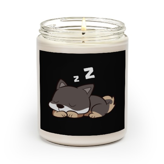 Shikoku Dog Sleeping Kochi-Ken Dog Japan Shikoku Scented Candles