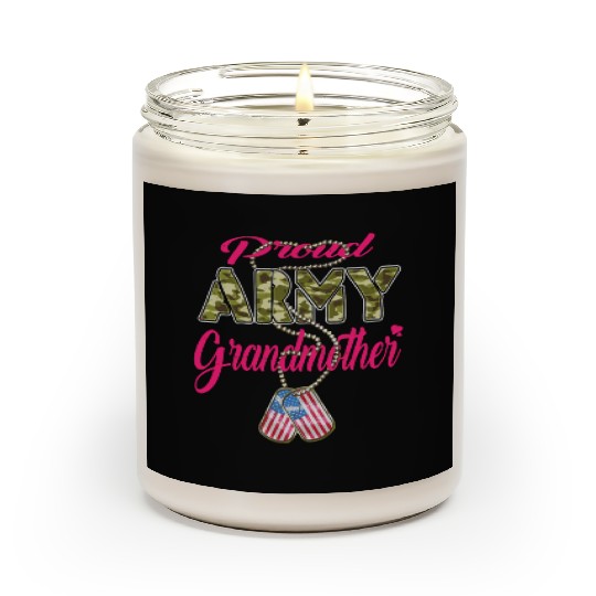 Proud Army Grandmother Us Flag Dog Tag Military Gr Scented Candles