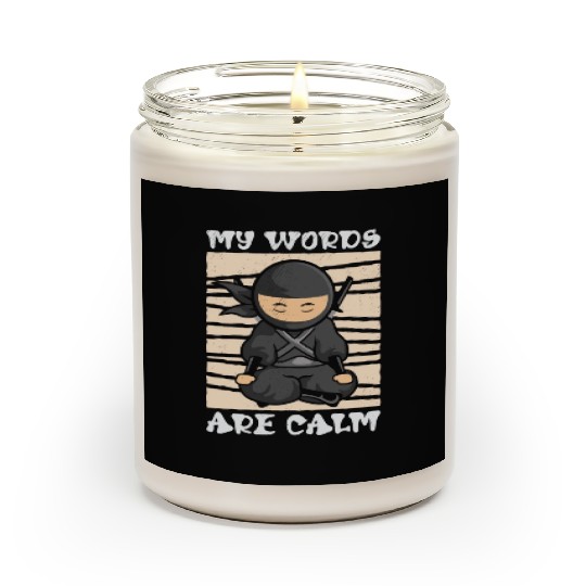 Serenity Ninja Fan Calm Yoga Lover Peaceful Scented Candles