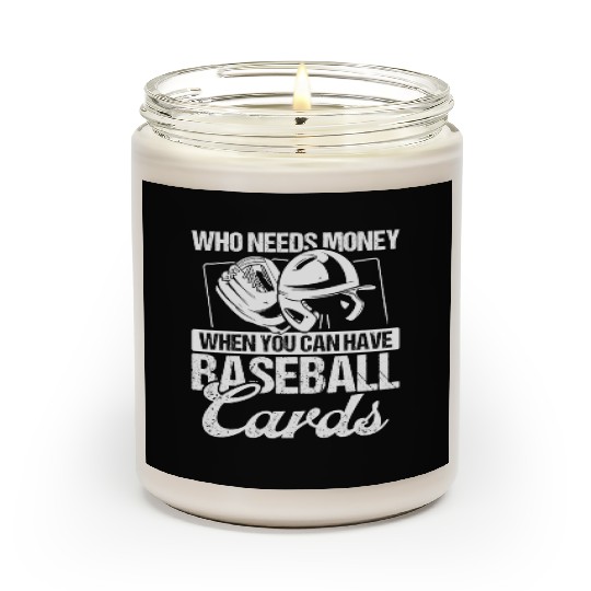 Baseball Card Collector who needs money Fan Deck Scented Candles