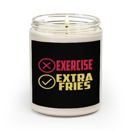 Exercise Extra Fries Gym Workout Chips Scented Candles