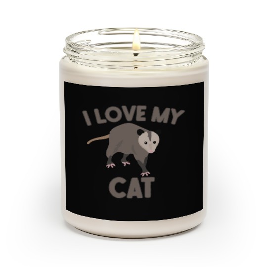 I Love My Cat Possum Scented Candles