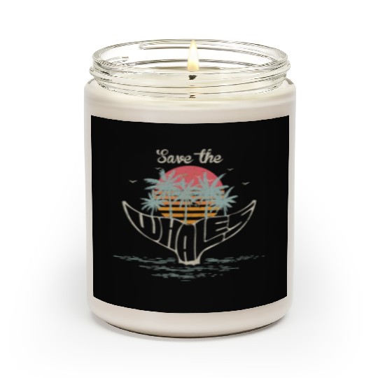 Save The Whales Retro Orca Killer Whale Scented Candles