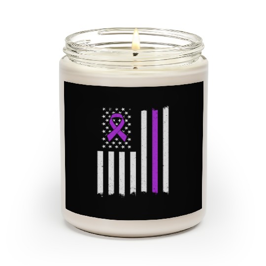 USA American Flag Cystic Fibrosis Ribbon Wear Scented Candles