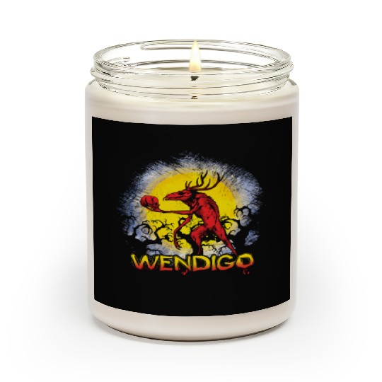Folk Creature Wendigo Forest Halloween Cryptid Scented Candles