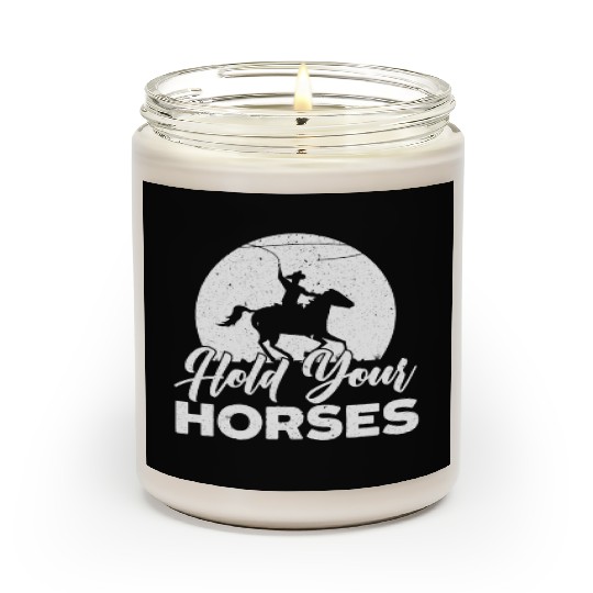 Hold Your Horses Western Rodeo Riding Cowboy Scented Candles