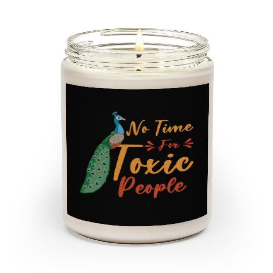 Peacock Positivity Peacock Fan Toxic People Nature Scented Candles