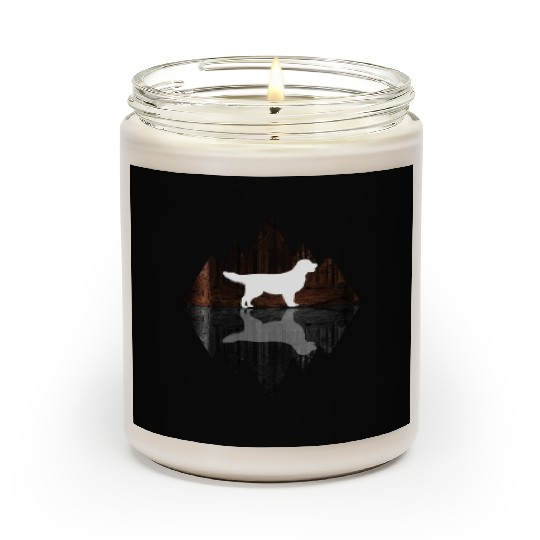 Golden Retriever abstract - geometry dog triangle Scented Candles