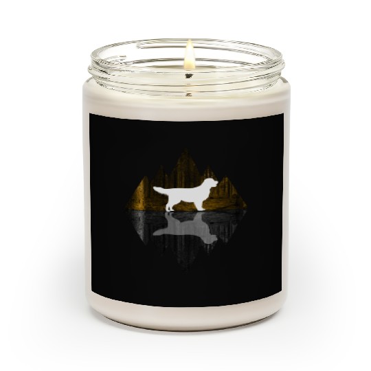 Golden Retriever abstract - Geometry Dog Triangle Scented Candles