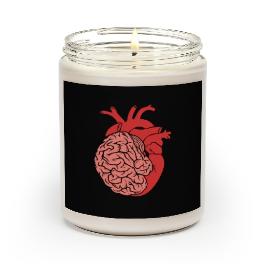 Half Brain Half Heart Organ Anatomy Science Scented Candles
