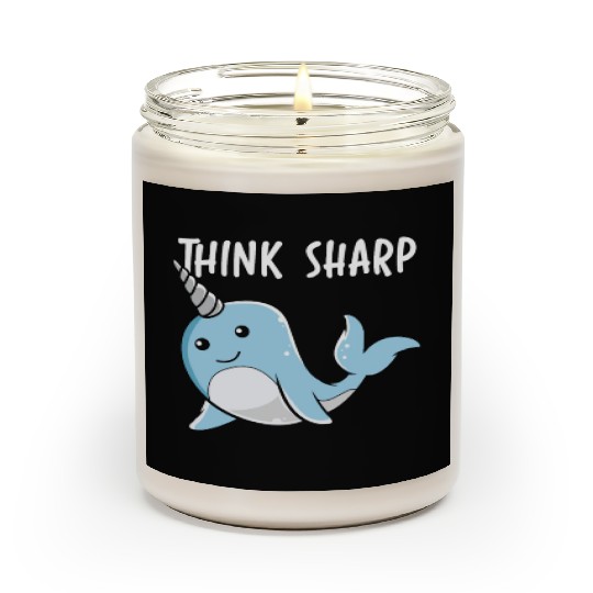 Think Sharp Narwhal Unicorn Of The Sea Animal Scented Candles