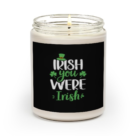 Irish You Were Irish Green Cloverleaf Scented Candles