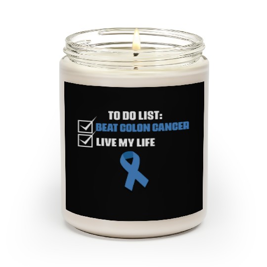Beat Colon Cancer Awareness Colon Cancer Survivor Scented Candles