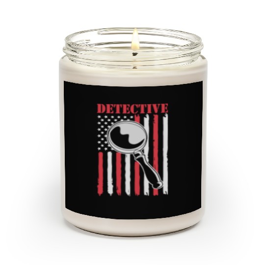 American Flag Patriotic Police Officer Detective Scented Candles