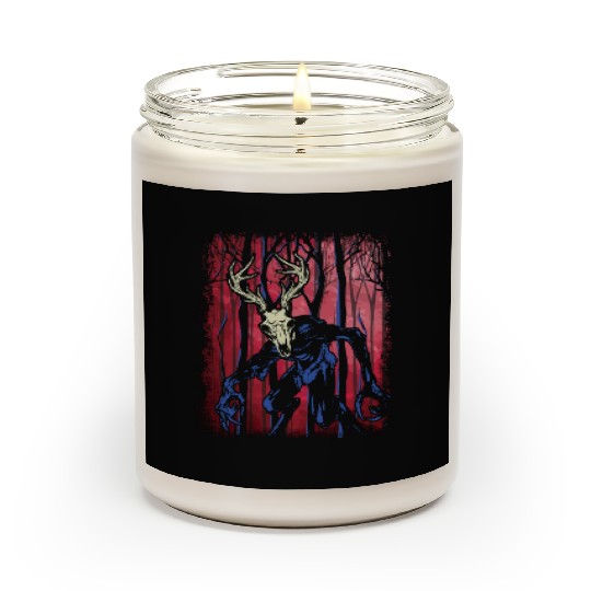 Wendigo Folk Creature Forest Halloween Cryptid Scented Candles