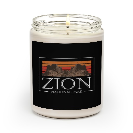 Retro Zion National Park US Vintage Utah Adventure Scented Candles