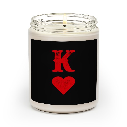 King Of Hearts Playing Cards Couples Halloween Cos Scented Candles