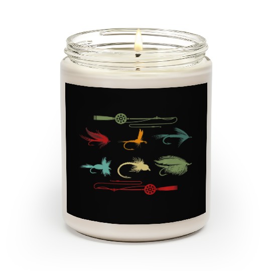 Trout Fly Fishing Nature Outdoor Fisherman Funny Scented Candles